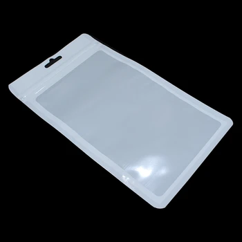100buc/Lot 12*21cm cu Fermoar de Plastic Resigilabile Fața Caz Clar de Telefon Sac W/ Închide Gaura Pentru iPhone 7 6s Plus Pachetul de vânzare cu Amănuntul Pungi