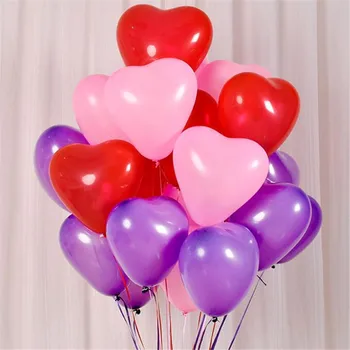 100buc/lot de 12 țoli 2.2 g Romantic minunat Roșu în Formă de Inimă Latex, Baloane Nunta, Petrecere de Aniversare Decoratiuni Copii Balon cu Heliu