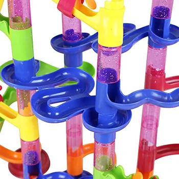 105Pcs DIY Constructie Marble Race Rula Labirint de Bile Piesa Blocuri de Construcție Plastic Jucării Educative pentru Copii