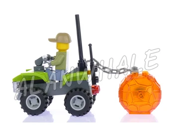107pcs Orașul Vulcan Exploratori 10637 Starter Set Modelul Blocuri Asambla Cărămizi de Poliție Copii Jucarii Compatibile Cu Lego