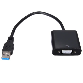 1080P USB 3.0 la VGA Display Extern Grafica Video Cablu Adaptor Pentru Win 7, 8, Negru