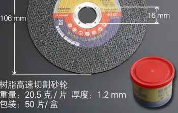 10buc 106mm de Metal cu Diametrul de Slefuire Roată Rășină Abrazive, Discuri Polizor unghiular de Taiere de Lustruire cu Disc de Taiere-Slefuire roată Disc