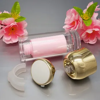10buc Acrilice Crema Borcan Cosmetice Recipient de Sticla Borcan de Crema de Fata Borcan de Sticla Acrilica Lotiune Pompa de Sticla de Culoare Roz Capacul de Aur