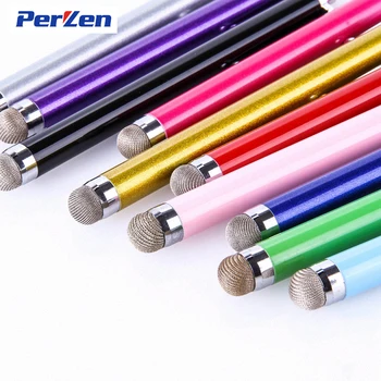 10buc/cutie de Înaltă Calitate de Metal Capacitiv Touch Pen Stylus Ecran Fibre Capacitiv Pânză Pentru Telefon, Tableta, Laptop + Sac Zip