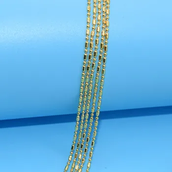 10buc en-Gros cu Aur Colier Moda Bijuterii Columanar Lanț de Minge de 2mm Colier 16-30 Cm Pandantiv Lanț