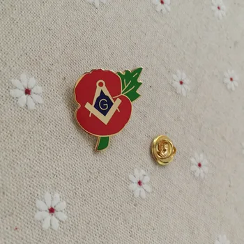 10buc en-gros de Pin Rever Insigna Cu G Flori pin badge Francmason Masonice Creastă Mac Email broșe zidărie fluture ambreiaj