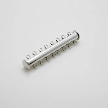 10BUC en-Gros Snap Prelucrarea pieselor metalice 8Row butonul de Accesorii pentru Accesoriu Colier Brățară Bijuterii din Argint-pla
