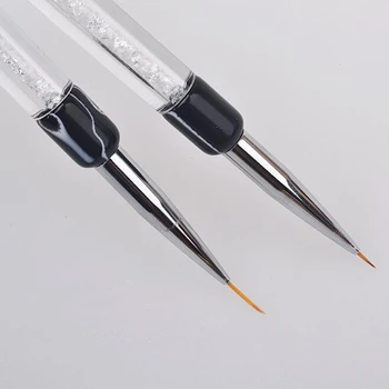 10buc/lot Perie de Unghii 7/14mm Stras Mânerului Acrilic Nail Art Pensule Stilou pentru Sculptură Pulbere Gel Lichid Salon de Linie Perie de Unghii