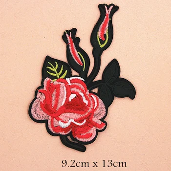 10buc/Mulțime de Flori de Trandafir Desene animate Patch-uri Pentru Haine de Aplicare Blugi Sac Aplicatiile de Fier Pe Brodat Cusut Accesorii BT113
