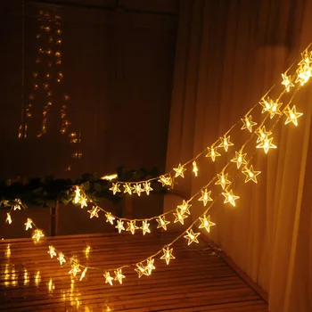 10m 50 de Stele 50m Șir LED Lumini de Vacanță de Anul Nou Ghirlanda LED-uri Lumini de Crăciun în aer liber Pentru Acasă, PETRECERE de BASM Decor de NUNTA