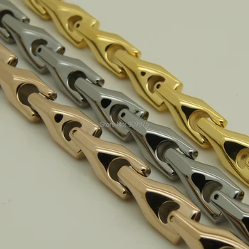 10mm latime Bărbați bijuterii pentru totdeauna clasic lanț de bicicletă hi-tech zero dovada strălucitoare bratara tungsten