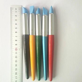 10mm Mare Capul Moale de Cauciuc Formator Pen Lut Polimeric Instrumente Gol Lăsând Pensule Lipici Elimina degetul de imprimare model hobby instrumente