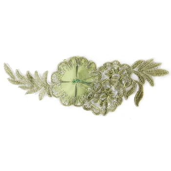 10piece 3D Satine de Flori cu Margele Strasuri Broderie Patch-uri Aplicatiile Coase Pe de Mireasa Rochie de Mireasa DIY Meșteșug Îmbrăcăminte T1801