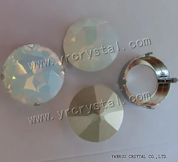 #1201white opal de lux piatra 8pcs/lot 27MM pointback coase pe rivoli Crystal Pentru a Face Bijuterii cu sau cu-n gheare