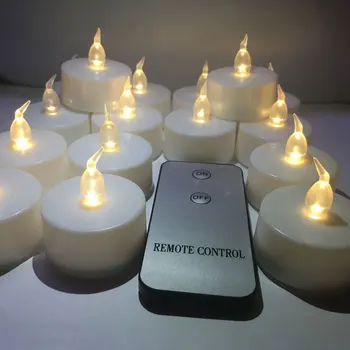 12pcs lumânări fără flacără Alimentat de la Baterie Operate de Ceai aprind Lumanari Cu Telecomanda,Telecomanda Led Lumanare Pentru Nunta