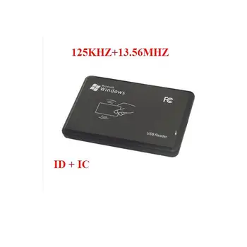13.56 mhz+125khz Nici un driver dublu frecvența cititor RFID negru de înaltă calitate, preț scăzut Sprijin Windows95/98/2000/XP.