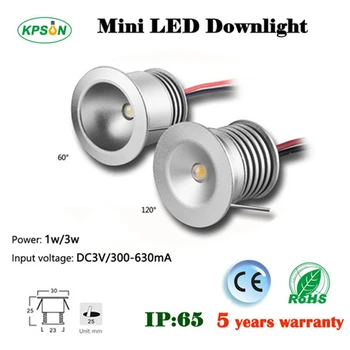 15 buc Mini led downlight 1W cabinet lampa 60D/120D gaura de 25mm curent de intrare 3-3.4 V/300-350mA