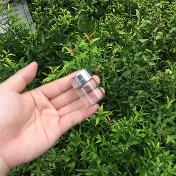 15ml Sticle de Sticlă de Acoperire din Aluminiu Șurub de Argint Transparent Lichid Limpede, Cadou de Nunta Meserii care Doresc Sticle Borcane 30*43mm 50pcs
