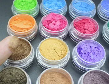 16pcs Mica de Pigment Pulbere ~Fard de Ochi Set de cosmetice Organice Minerale Vegan Toate Naturale Lucrate manual Ochi, Buze, Unghii, Pigmenți