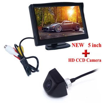 170 Grade Car Styling 2016 Reverse Camera Cu Monitor Auto retrovizoare cu Camera Auto Oglinda Monitor de 5 inch Accesorii Auto CCD Noi
