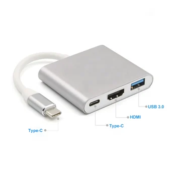 1buc NOUL USB 3.1 Type C la HDMI USB 3.0 USB-C HUB Adaptor de Tip C Extender HD 4K pentru Macbook Air 12 Converter