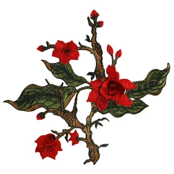 1bucată 3D Floare Roșie Broderie Dantela Material Aplicatiile Patch-uri Motiv Venise Scrapbooking Haine Decorate Ambarcațiuni de Cusut T2576