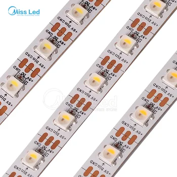 1m/4m/5m SK6812 benzi cu led-uri(similare ws2812)30/60/144leds/m,RGBW+NW/CW/WW,IP30/65/67,5050 SMD built-in SK6812,4in 1 adresabile,DC5V