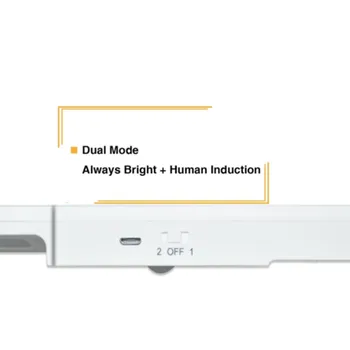 1X USB Reîncărcabilă 20LED Senzor de Mișcare Cabinet Lumina de Noapte Bar de Lumină Dulap Lampă 2 Moduri Pentru Garderoba Scara Bucătărie Dormitor