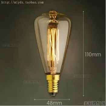2 buc 40W E14 Retro Lampada Edison Becul Lămpii Bombillas Epocă de Lumină Fiole Decoratives Bec Incandescent