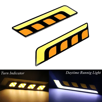 2 BUC LED-uri Auto DRL Lumini de Zi Auto de Semnalizare Lămpi semnalizatoare LED-uri Lumina de Zi Bar de Auto-styling Universal