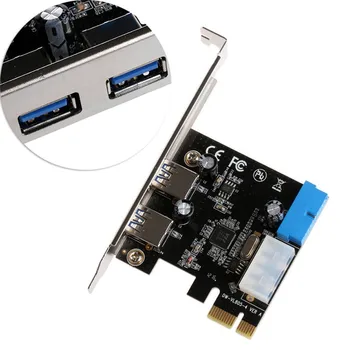 2 Porturi USB 3.0 pe Panoul Frontal cu Control Card Adaptor 4-Pini & 20 Pini de Brand Nou de Înaltă Calitate