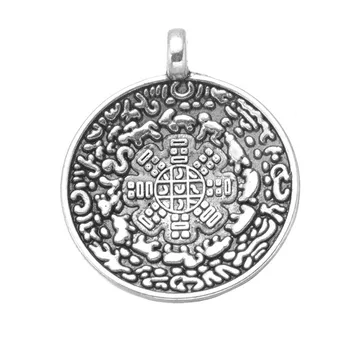 200pcs Argint Tibetan Ton Taiji Opt Trigrame Nouă Palatul Zodiac Chinezesc Farmece CHF017