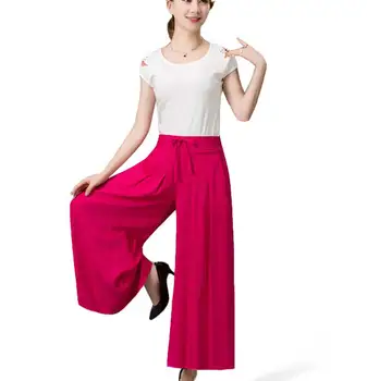 2016 Nouă Femei, plus dimensiune Pantaloni de bumbac Culotte Vara Pantaloni Largi Picior Solid în Vrac pantaloni casual CE247