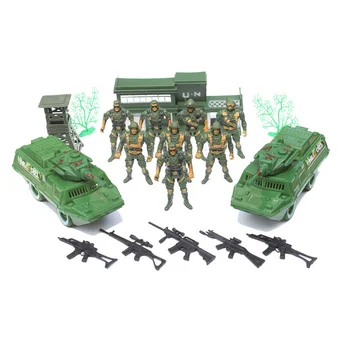 2017 al doilea RĂZBOI mondial, Soldat 9cm militar model kit 18pcs/set de jucării pentru copii din Plastic Accesorii Nisip masă Shooter Carul Model cadouri