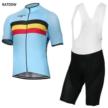 2017 Belgian Echipa Națională De Ciclism Jersey Vară Mâneci Scurte Ciclism Set Bicicleta Îmbrăcăminte Ropa Ciclismo Ciclism Îmbrăcăminte Costum