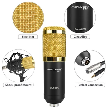 2017 condensator BM-800 BM800 profesionale KTV inima microfon vocal profesionist de înregistrare audio microfon KTV karaoke OK