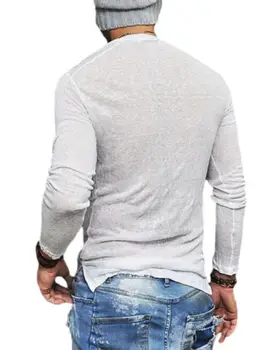2017 Fierbinte Bărbați Musculare Long Sleeve V-neck Casual Slim Fit T-shirt Tee Marimea S la XXL