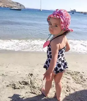 2017 Nou De Vânzare Fierbinte Copii Fete Copii Arcul Dot Bikini Pe Plajă Costum De Baie Tankini De Costume De Baie Costume De Baie