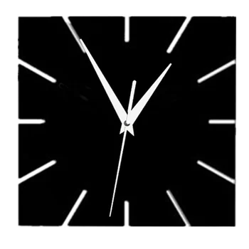 2017 real de vanzare ceas de perete acril oglindă mare 3d autocolante decorative ceasuri reloj de pared horloge murale living cuarț