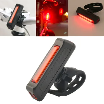 2017 USB Reîncărcabilă Biciclete Biciclete Lumina din Spate de Siguranță Ciclism Coada de Lumină Roșie 100LM