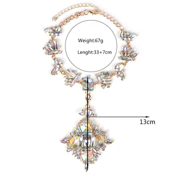 2017 Vara Geometrice Moda Cristal Cravată Colier Pentru Femei De Mireasa Boho Declarație Colier Personalizat Chocker Bijuterii En-Gros