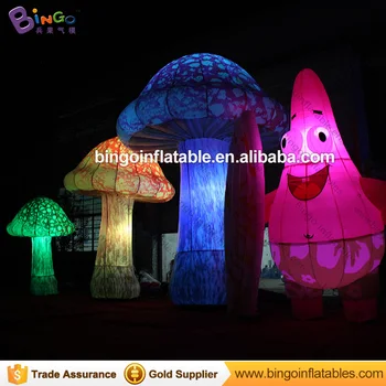 2017 vânzare Fierbinte gonflabil gigant ciuperci, 3m / 4m decor gonflabile condus ciuperci lumina pentru festivalul de muzica