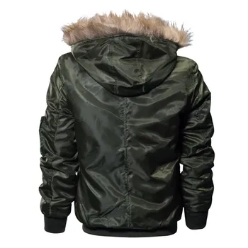2018 Brand Sacou Mens Fleece Gros Jachete De Iarnă Haina Bărbați Armata Verde De Zbor Streetwear Haina Parka Bomber Bomber Jacket