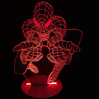 2018 Lamparas 3D LED Lumina de Noapte Lampa starea de Spirit de Vacanță Lampa 3D Bulbing Lumina USB Lemn Craniu BB8 Ironman de Schimbare a Culorii Ca Cadou