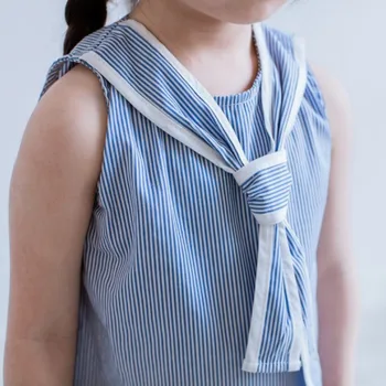 2018 Noi De Vara Marinar Uniforme Stil Casual Fete Dress Culori Funda Mare Pentru Copii Rochii De Culoare 2