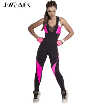 2018 Nou Brand pentru Femei Salopete de Fitness Mozaic Negru Vara Yuga Jambiere Net Căpăstru Sexy Salopete Salopete Body, XB444