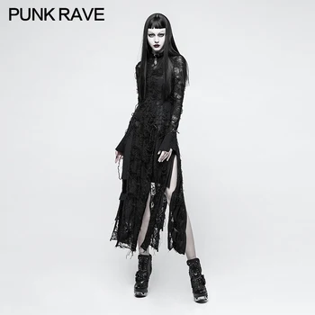 2018 Punk Rave Nou Gothic Retro Dantelă Coarda dantelă ochiurilor Rochie Sexy haine Gotic OPQ200