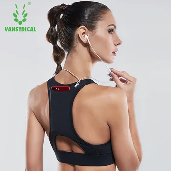 2018 Vansydical Femei Sutien de Sport Brățară de Fitness de Funcționare Sutien Yoga Vesta Cu Pad Piept Aduna Anti-Căzuți Înapoi Sutien