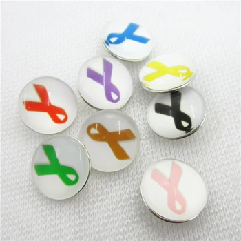 20buc/lot se Amestecă Breast Cancer Ribbon Butoane de Ajustare Diy 18 mm Snap Bijuterii Pandantive pentru Brățară&Brățări Snap Farmece