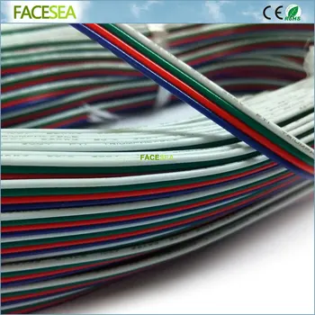 20m/50M 4Pin Extensia de sârmă, 22 awg cablu, RGB+Alb Conector de Sârmă Cablu de 4 culori Pentru DC12V 3528 5050 RGB LED Strip lumina